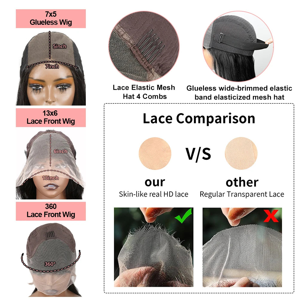 Snwprin 360 HD Full Lace Curly Human Hair Wigs Preplucked 13x6 Lace Frontal Wig Deep Wave Glueless Human Hair Ready To Wear 30In