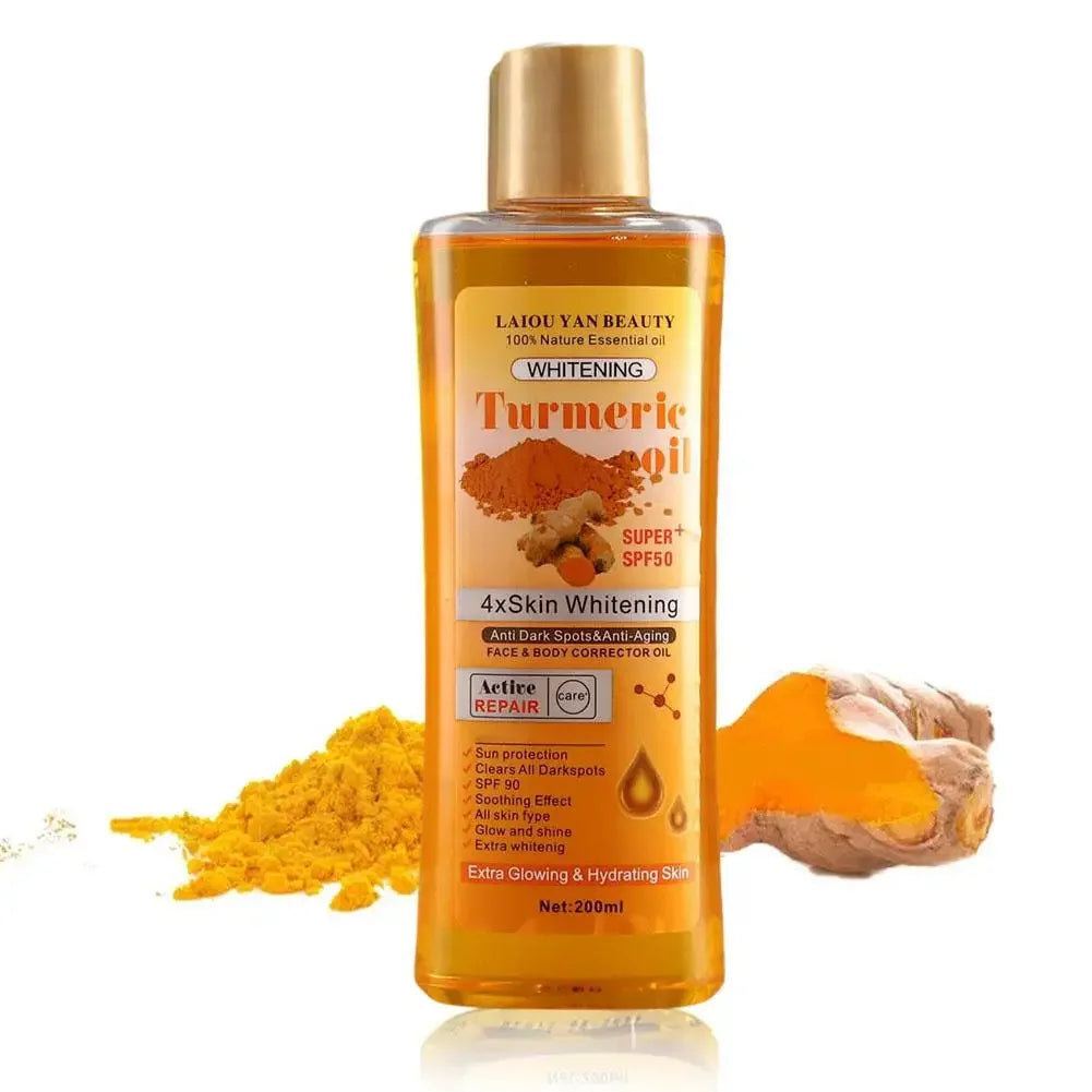 200ml Turmeric Oil Essential Oil and Ginger Deep Hydration Moisturizer Nourishing Smoothing Face Serum for Skin Care - Vibrant Variety Store