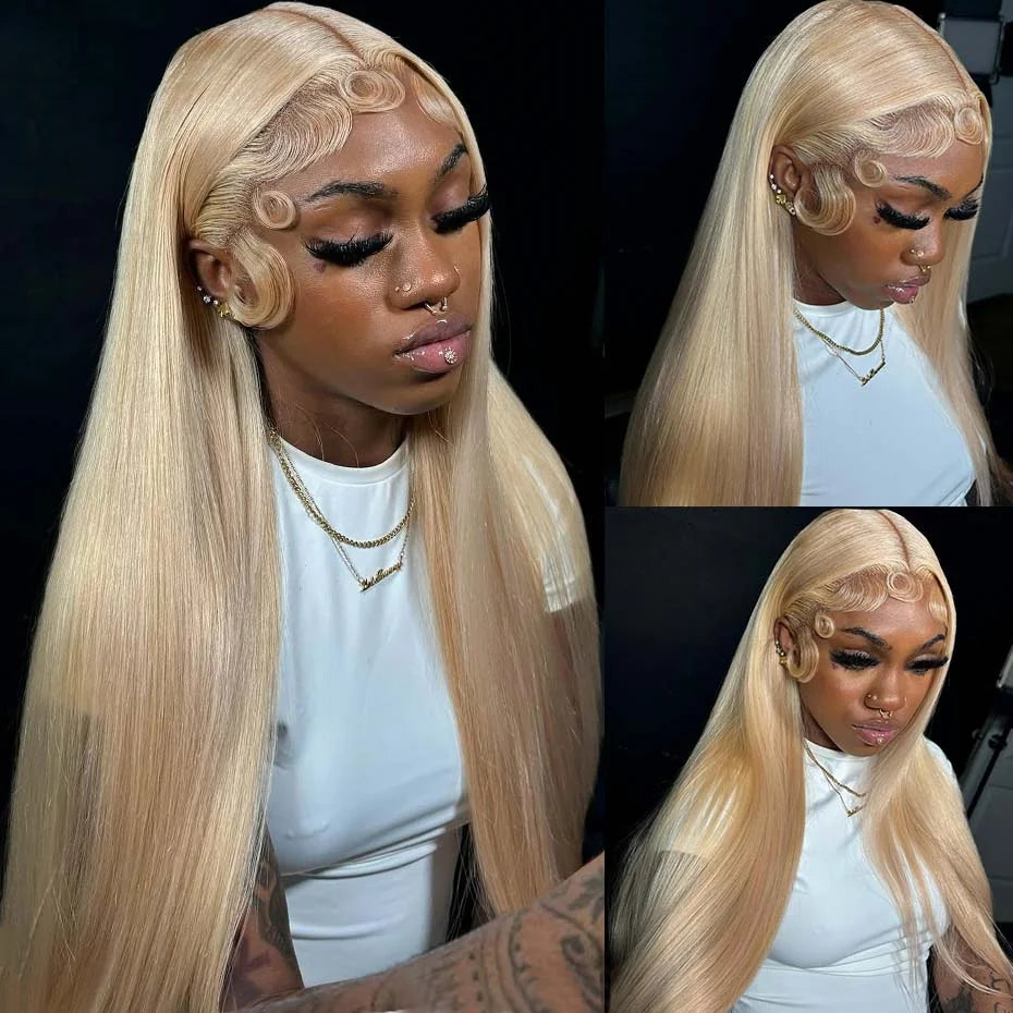 200 Density 613 Hd Lace Frontal Wig 13x4 13x6 360 Blonde Lace Front Human Hair Wigs For Women Preplucked Brazilian Straight Hair - Vibrant Variety Store