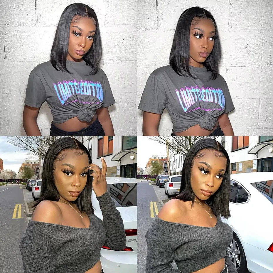 13x4 Bob Wigs Bone Straight Human Hair Wigs 13x6 Lace Frontal Hair Extensions Wig 100 Vietnamese Lace Front Human Hair Wig Black