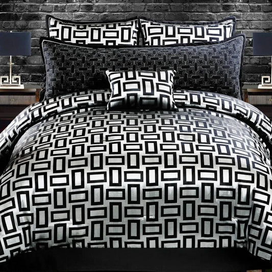 Bed Comforter Set, 5-Piece, 100% Polyester, 1 Double Sham, 2 Standard Shams, 1 Filled Decorative Pillows, Bed Sheet - Vibrant Variety Store